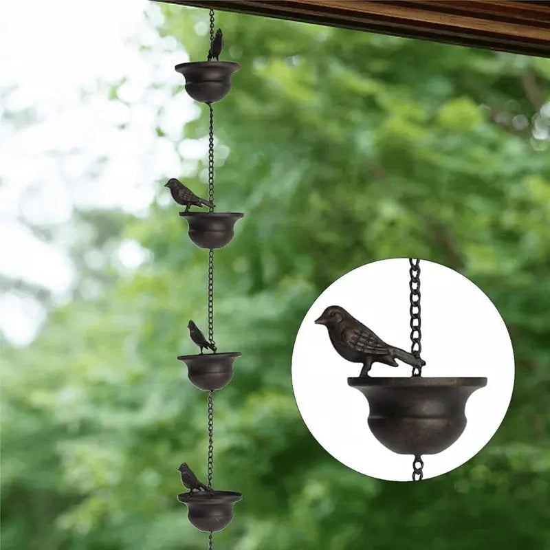 Dekorative Regenkette mit Vogelbad Mivoza Deutschland