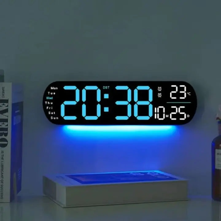 Digitale Wanduhr Großes LED-Display mit Fernbedienung Mivoza Deutschland