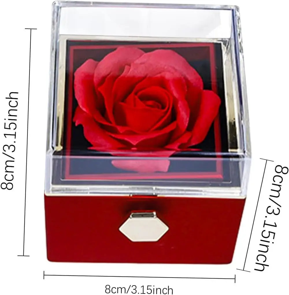 Drehbare Rosen-Seifen Schmuckbox — Mit Geheimfach für Ringe & Ohrringe Mivoza Deutschland