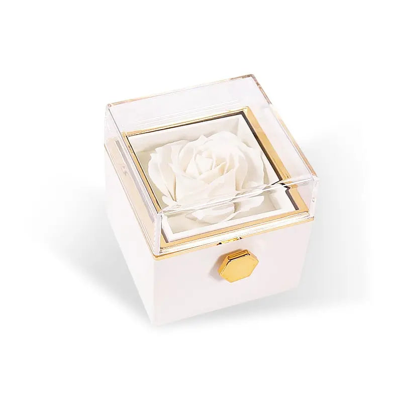 Drehbare Rosen-Seifen Schmuckbox — Mit Geheimfach für Ringe & Ohrringe Mivoza Deutschland