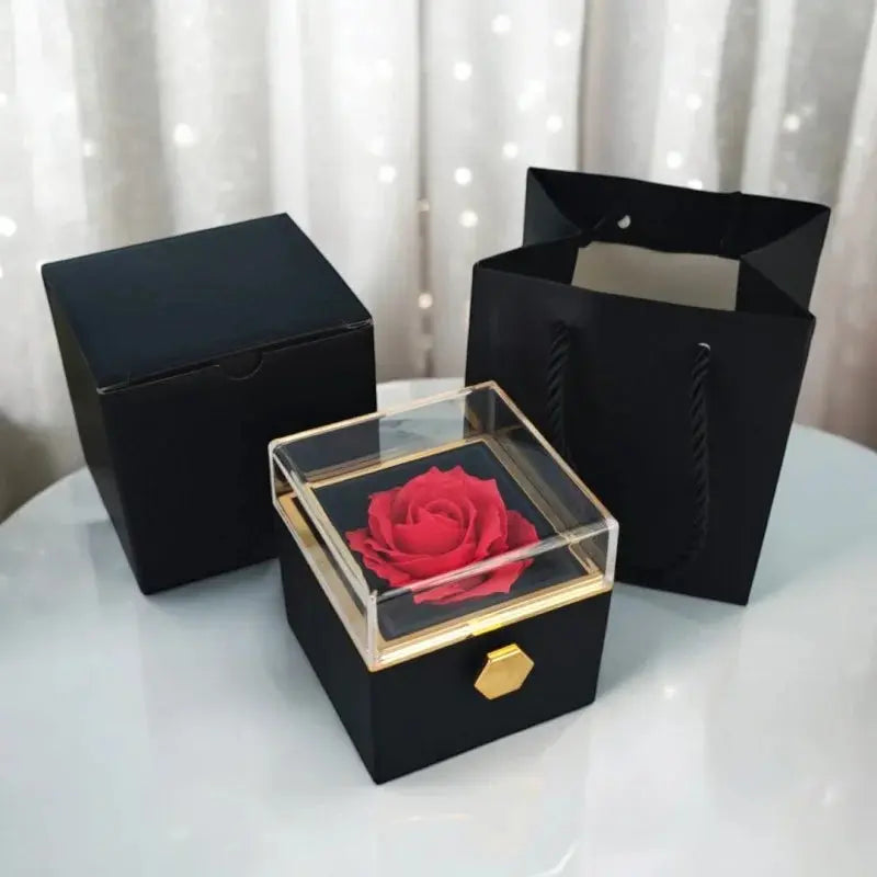 Drehbare Rosen-Seifen Schmuckbox — Mit Geheimfach für Ringe & Ohrringe Mivoza Deutschland