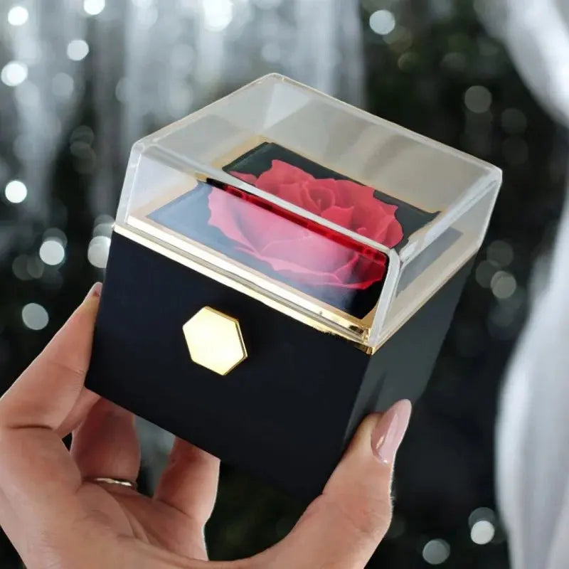 Drehbare Rosen-Seifen Schmuckbox — Mit Geheimfach für Ringe & Ohrringe Mivoza Deutschland