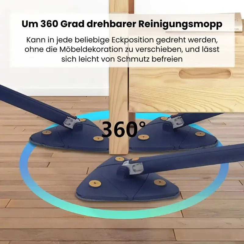 Dreieckiger Wischmopp mit 360° Drehung und einfachem Ausdrücken Mivoza Deutschland