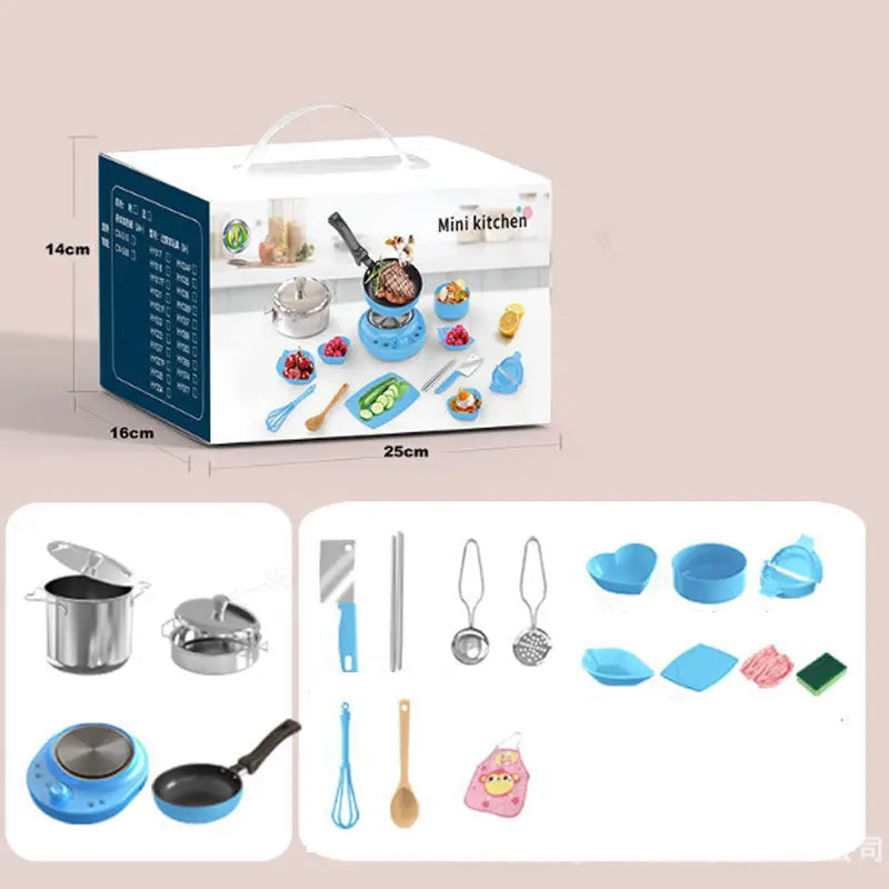 Echtes Kochspiel Mini-Küchenset – 22-teiliges Spielzeug für Kinder Mivoza Deutschland