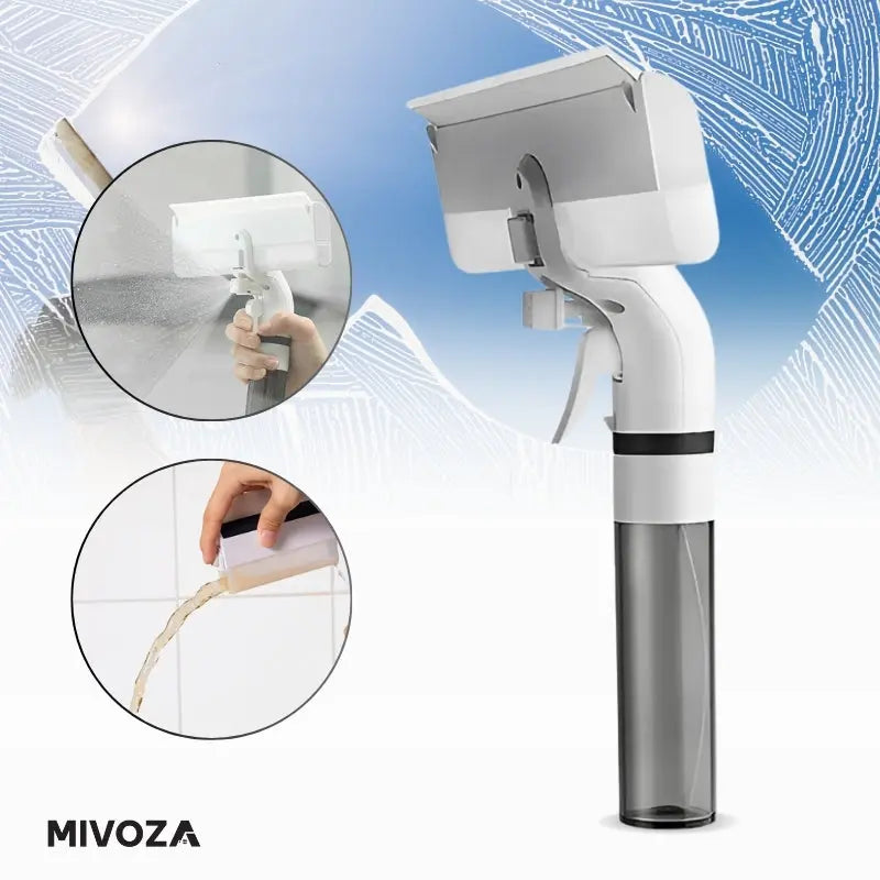 Effizienter 4 in 1 Fensterreiniger mit Sprühflasche und TPR-Schaber Mivoza Deutschland