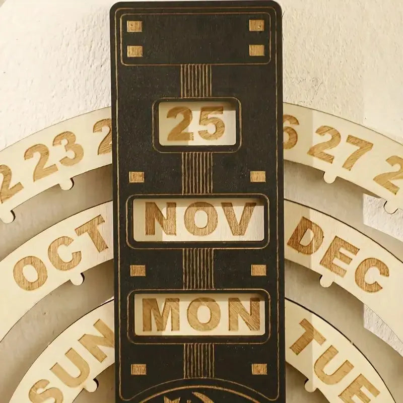 Eleganter Holzkalender mit Rotationsmechanismus Mivoza Deutschland