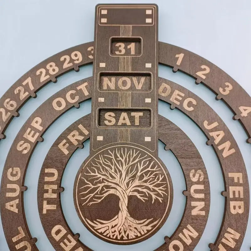 Eleganter Holzkalender mit Rotationsmechanismus Mivoza Deutschland