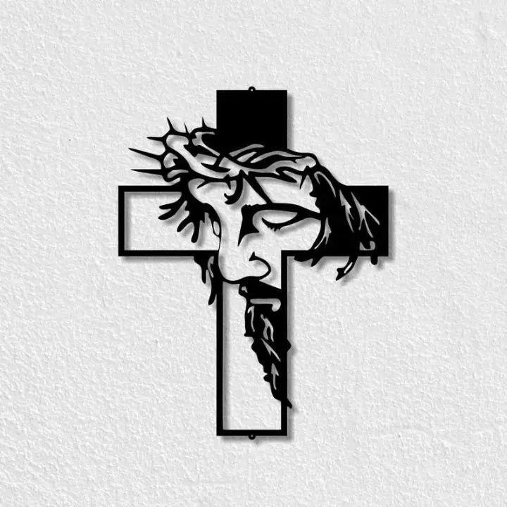 Eleganter Jesus Kreuz Metal Wanddekoration Mivoza Deutschland