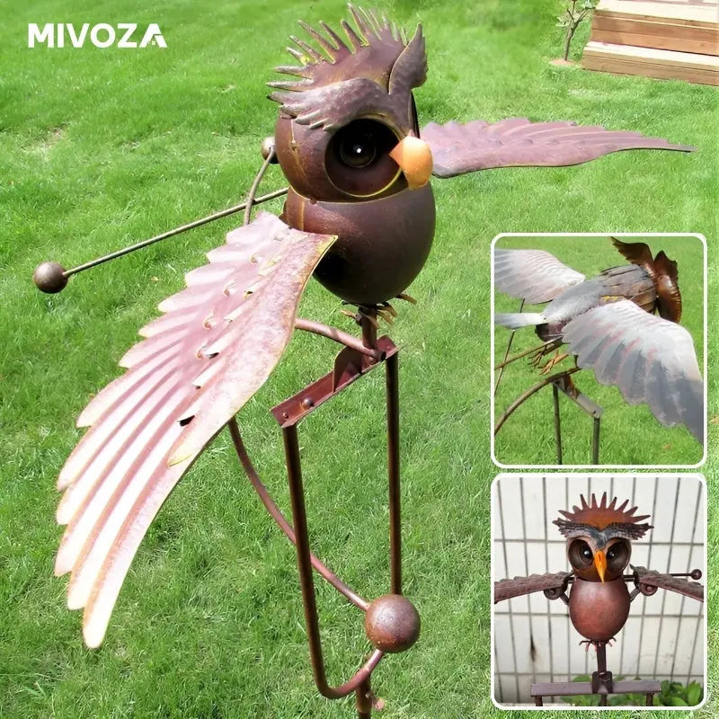 Elegantes schmiedeeisernes Windspiel Vogel Mivoza Deutschland