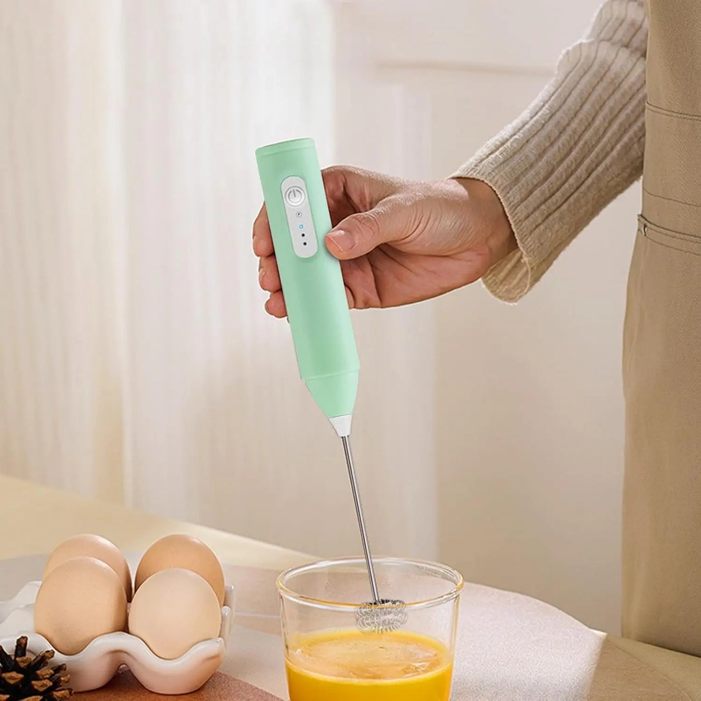 Elektrischer Milchaufschäumer Handgerät — Für Latte, Cappuccino & Kakao Mivoza Deutschland
