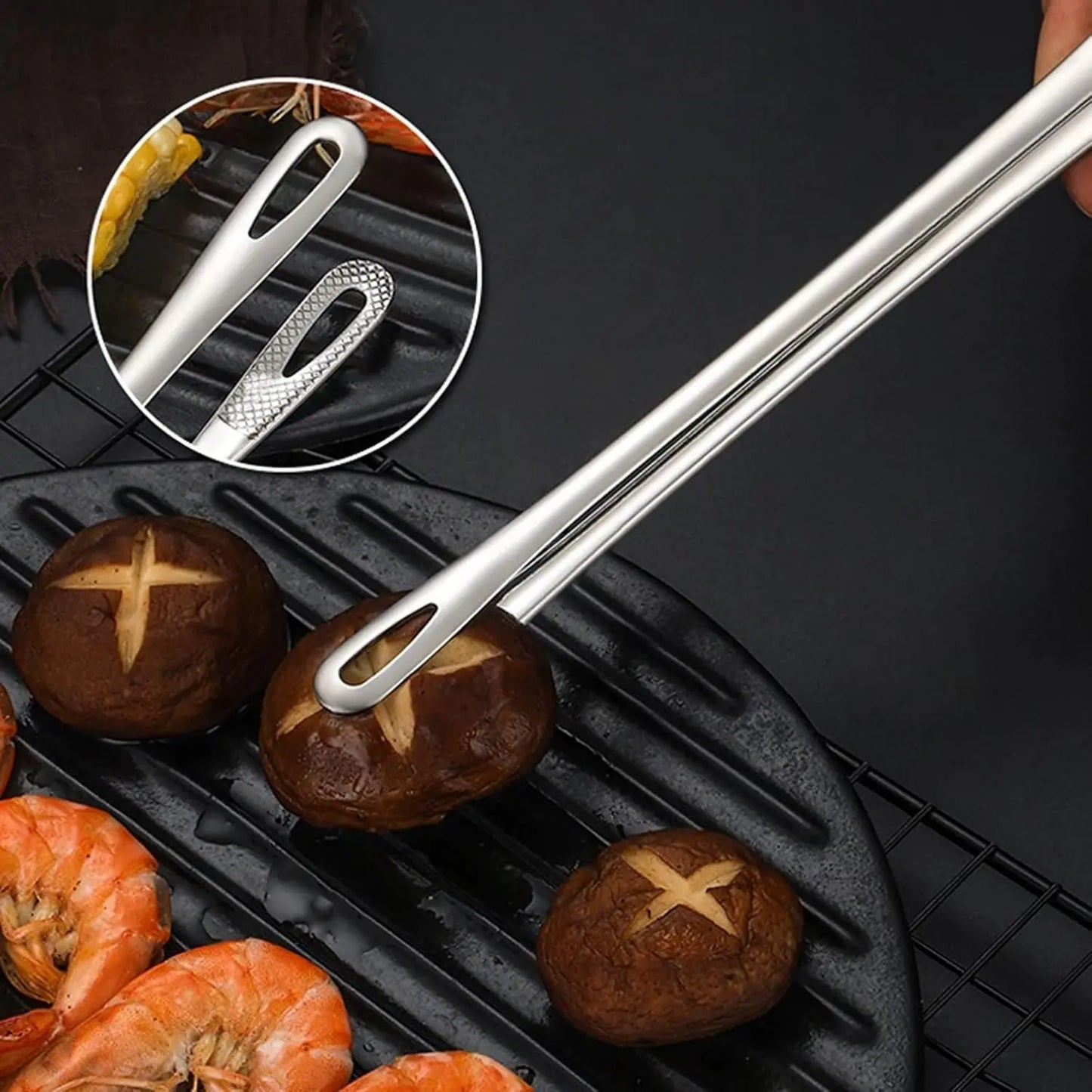 Ergonomische Grillzange aus Edelstahl zum Grillen und Kochen Mivoza Deutschland