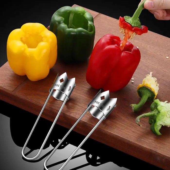 Ergonomischer Kernentferner aus Edelstahl für Obst und Gemüse Mivoza Deutschland