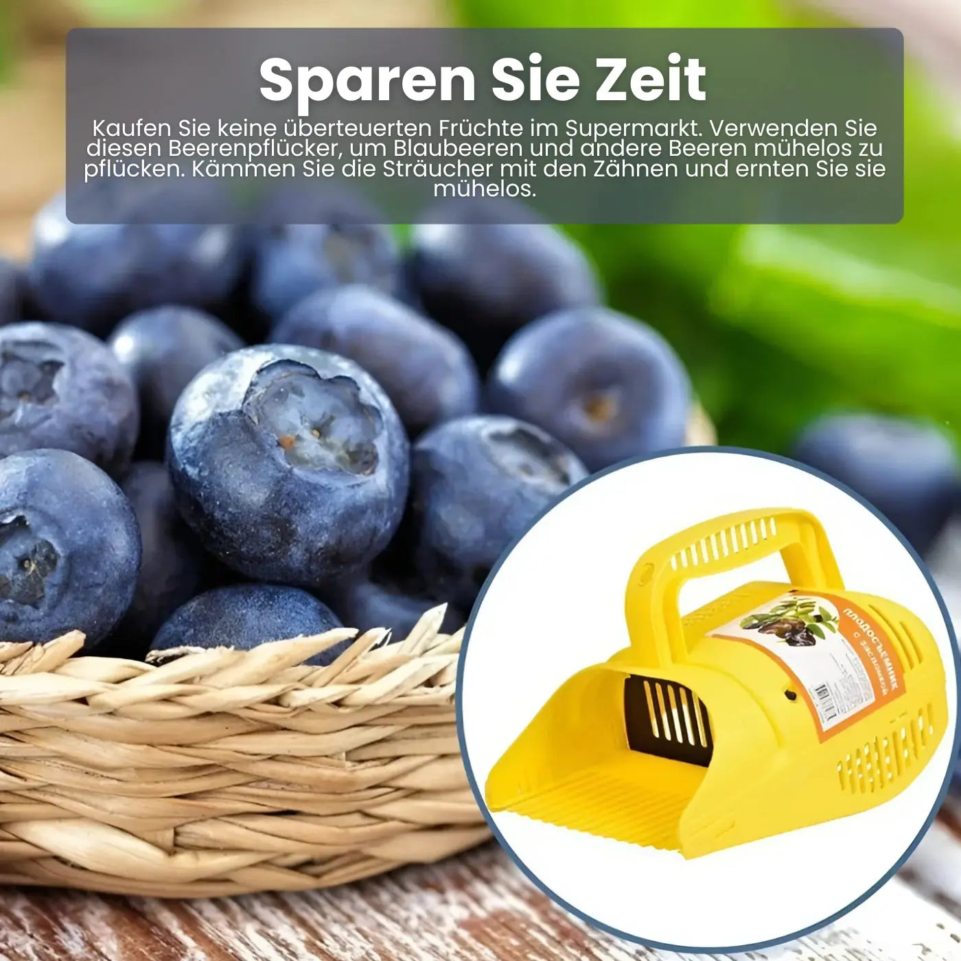 Ergonomischer tragbarer Beerenpflücker mit Handgriff Mivoza Deutschland