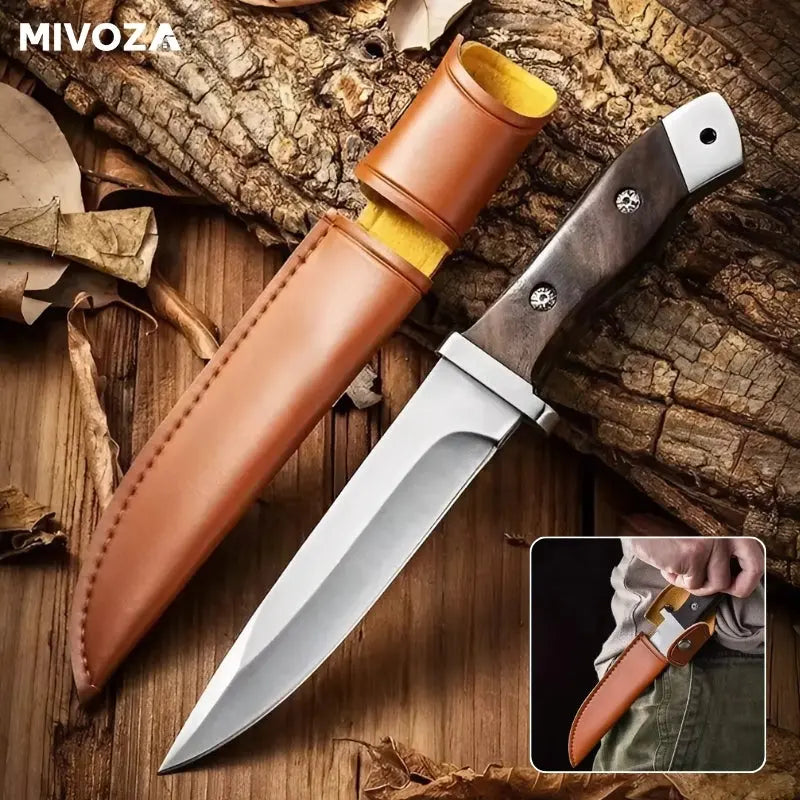 Ergonomisches Outdoor-Camping-Messer mit Holzgriff Mivoza Deutschland