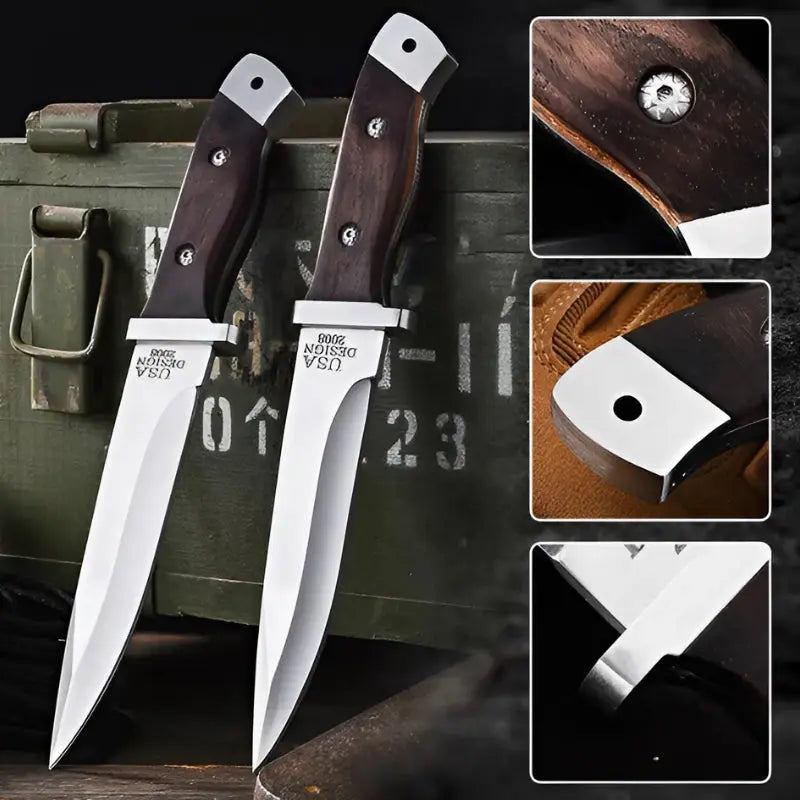 Ergonomisches Outdoor-Camping-Messer mit Holzgriff Mivoza Deutschland