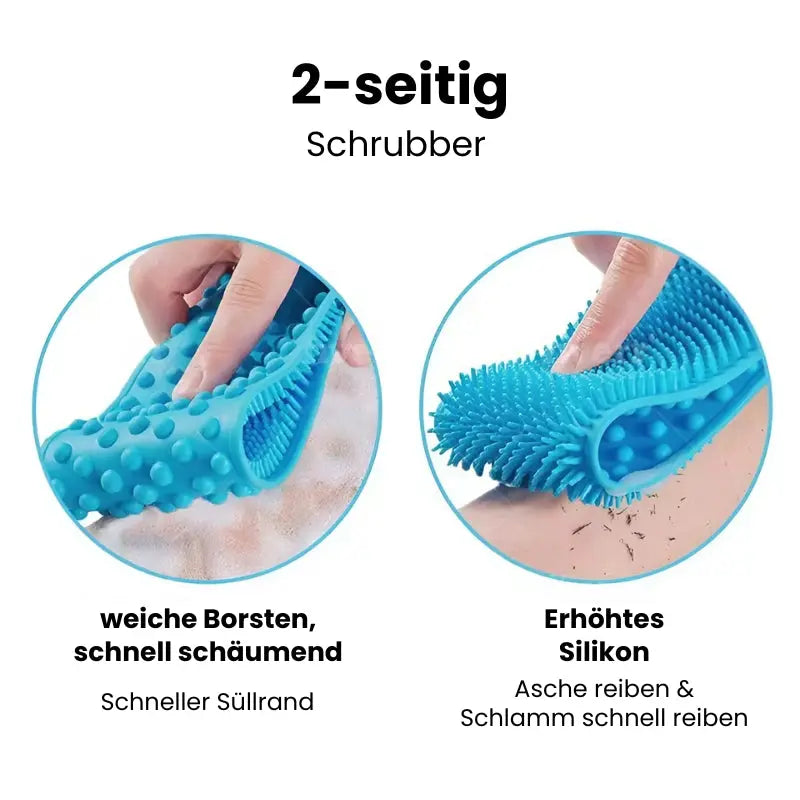 Extra langer Silikon-Rückenschrubber mit Griff für einfaches Peeling Mivoza Deutschland