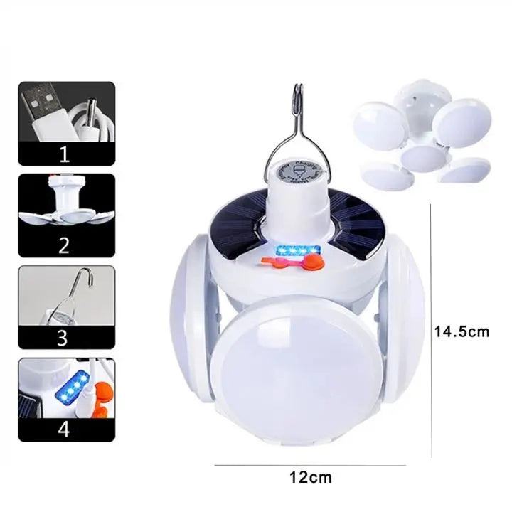 Faltbar Solar-LED-Lampe mit Clip – Bewegungsgesteuert & kabellos Mivoza Deutschland