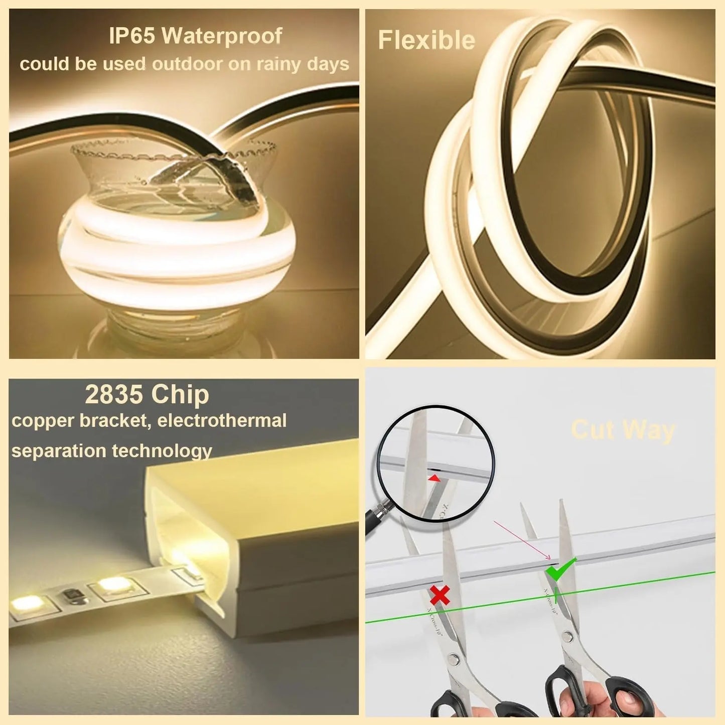 Flexible und Wetterfeste LED-Lichtstreifen Mivoza Deutschland