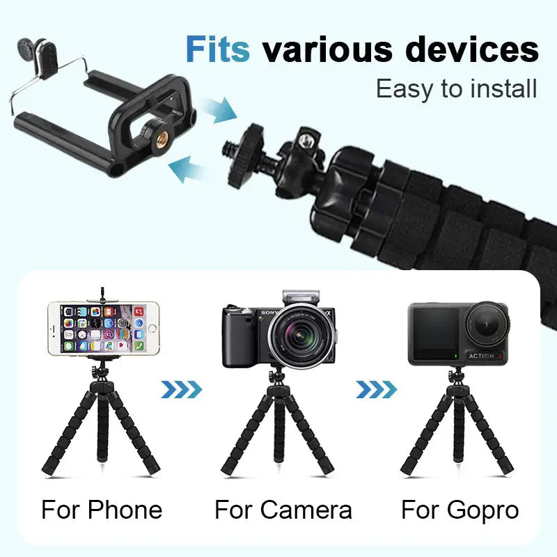 Flexibles Octopus Mini-Stativ für Kameras und Smartphones Mivoza Deutschland