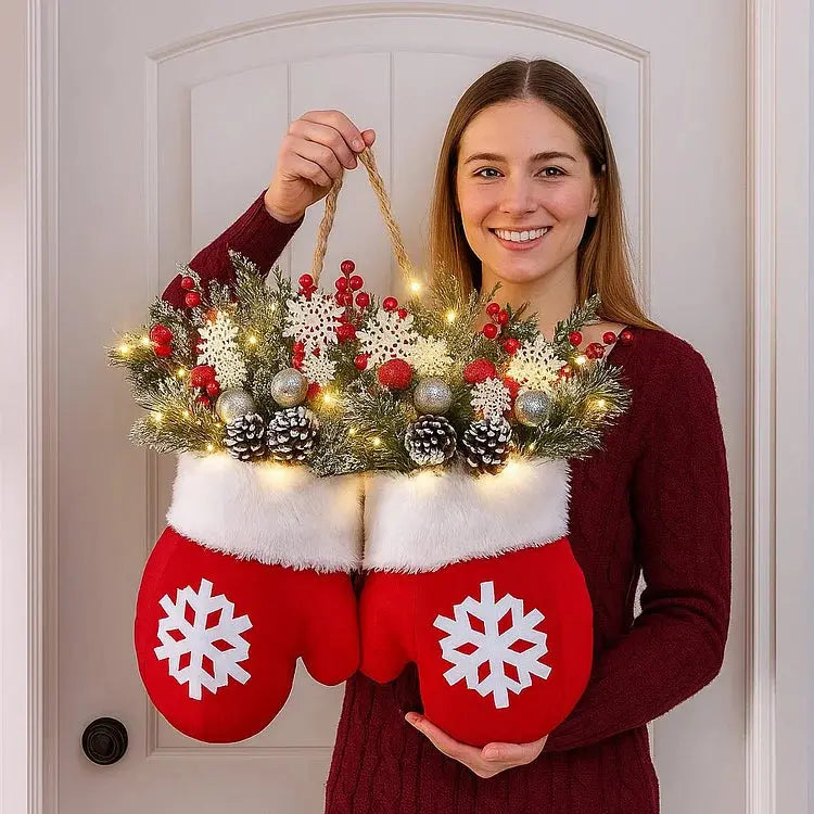 Funkelnder Fäustlingskranz — Warmer Empfang zu Weihnachten Mivoza Deutschland