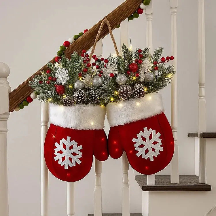 Funkelnder Fäustlingskranz — Warmer Empfang zu Weihnachten Mivoza Deutschland