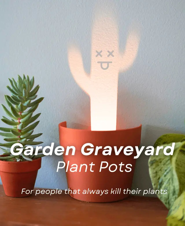 Garten-Graveyard-Pflanzentopf mit LED-Lichtprojektion Mivoza Deutschland