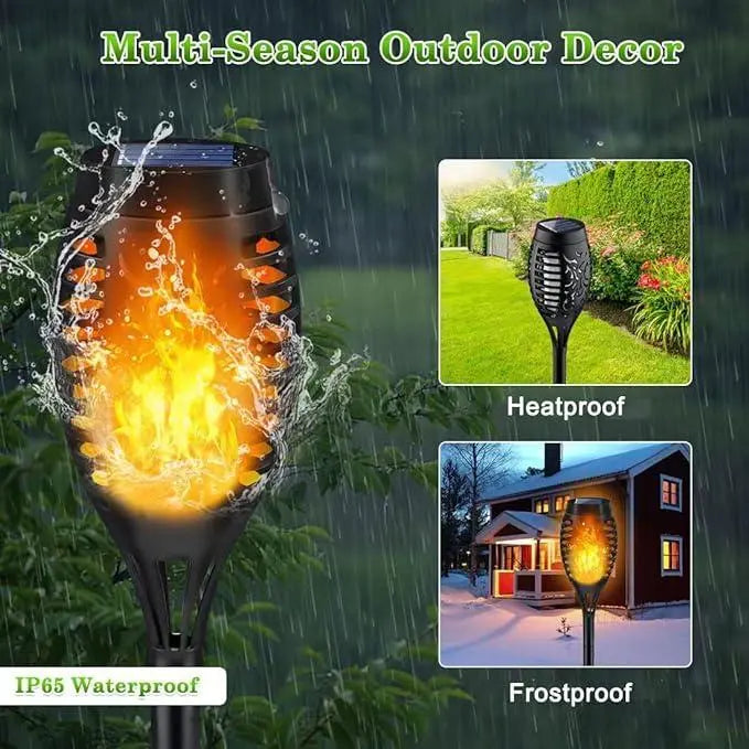 Gartenleuchte Solar Flamme — Stimmungsvoll & sicher ohne echtes Feuer Mivoza Deutschland