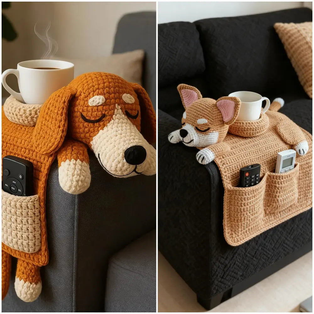 Gehäkelter Sofa-Organizer Hund — Dein süßer Couch-Begleiter Mivoza Deutschland