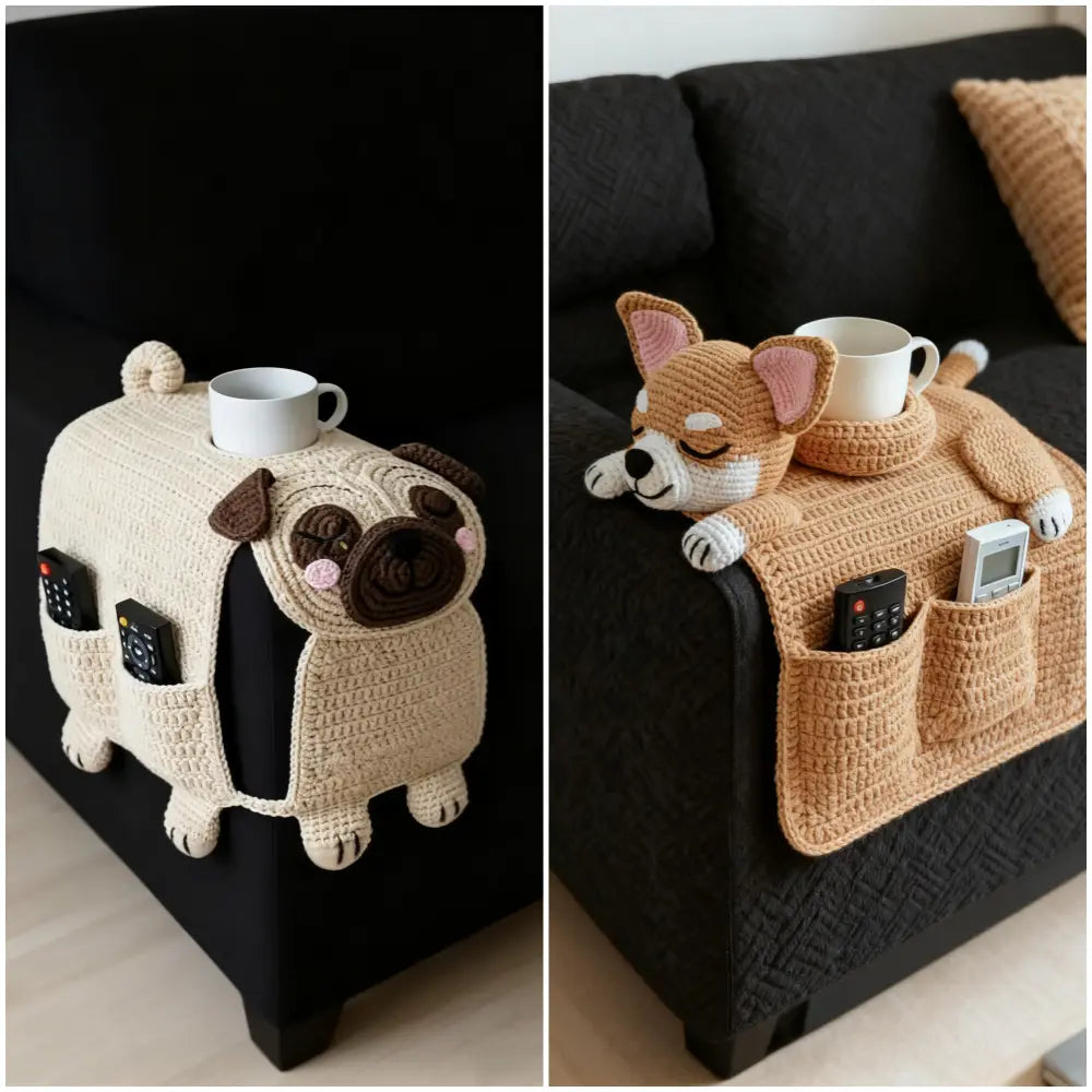Gehäkelter Sofa-Organizer Hund — Dein süßer Couch-Begleiter Mivoza Deutschland