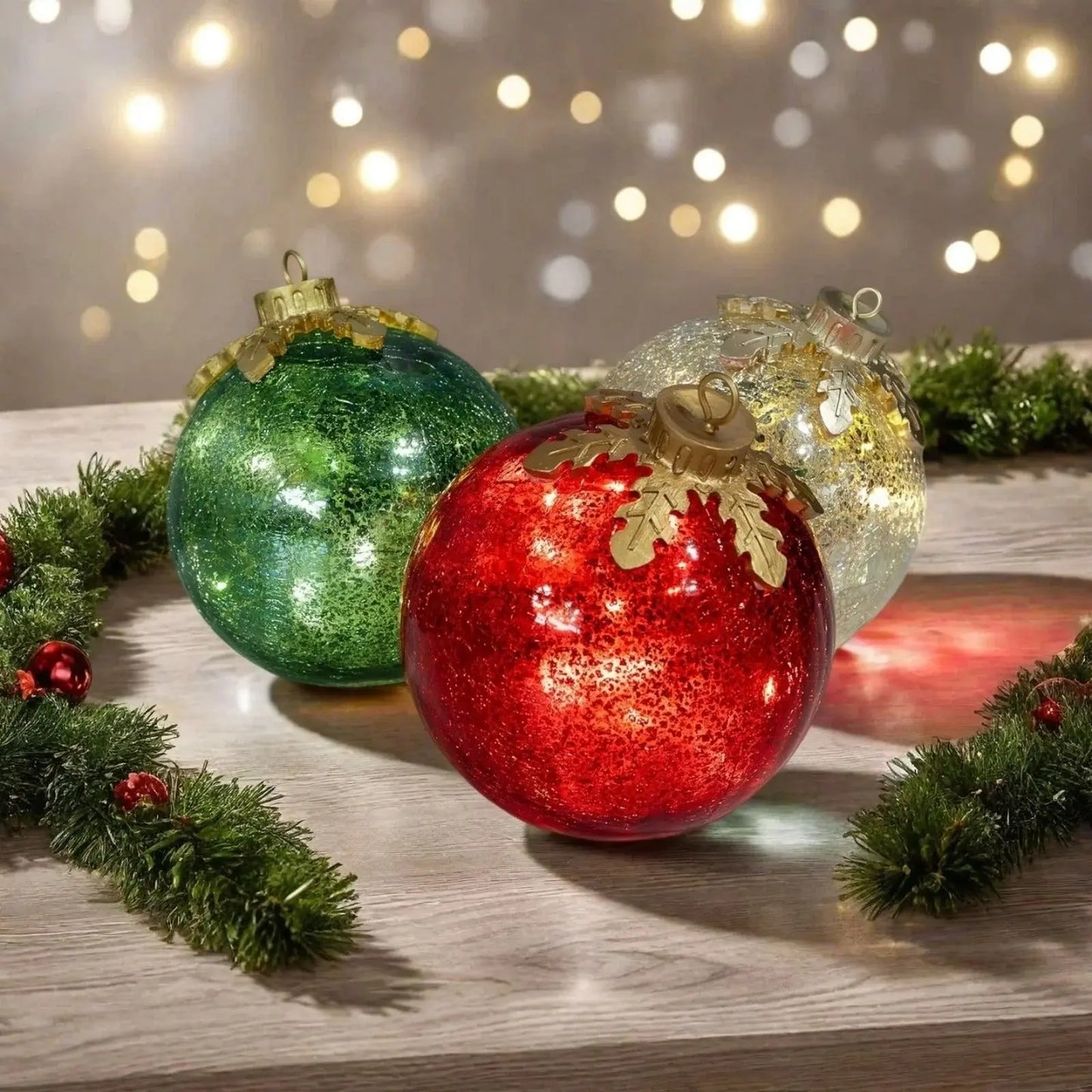 Glas-Tischornamente Weihnachten 3er Set — Verleihen jedem Tisch funkelnden Zauber Mivoza Deutschland