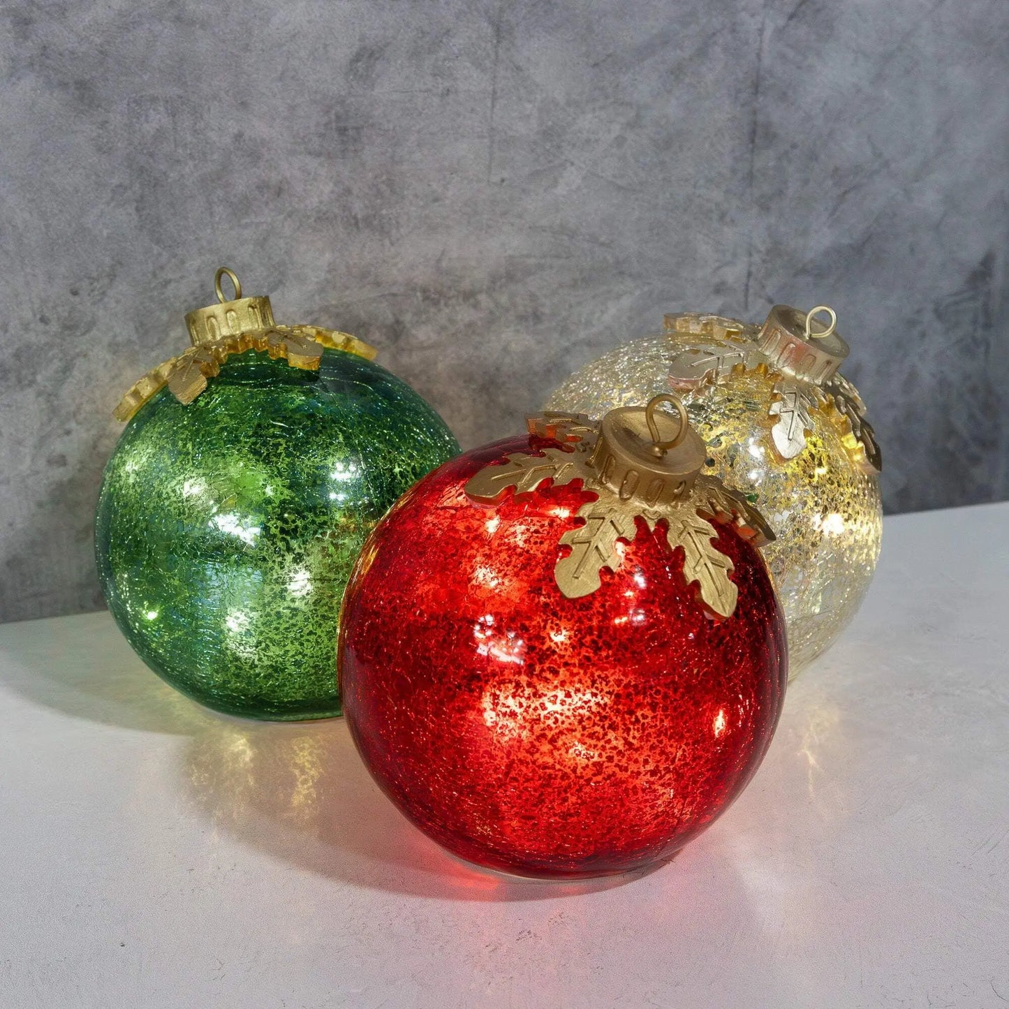 Glas-Tischornamente Weihnachten 3er Set — Verleihen jedem Tisch funkelnden Zauber Mivoza Deutschland