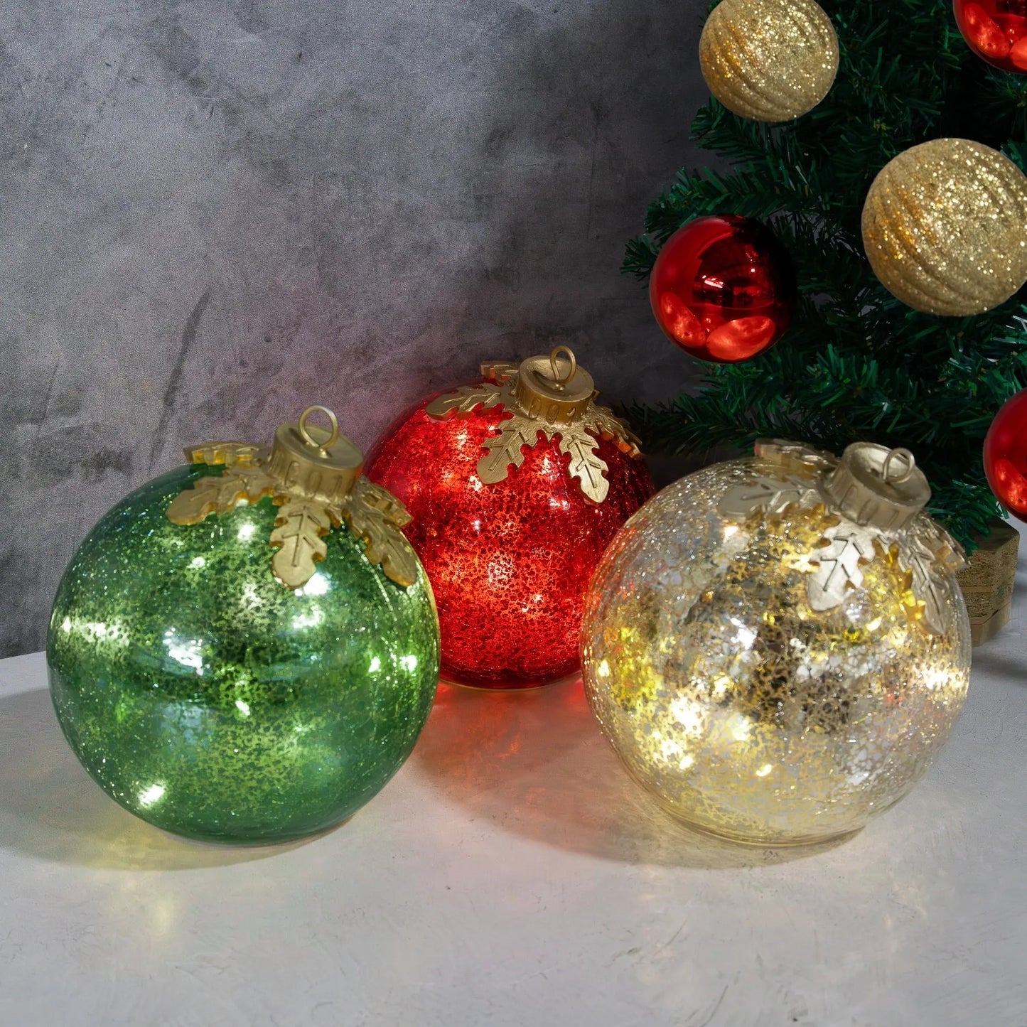 Glas-Tischornamente Weihnachten 3er Set — Verleihen jedem Tisch funkelnden Zauber Mivoza Deutschland