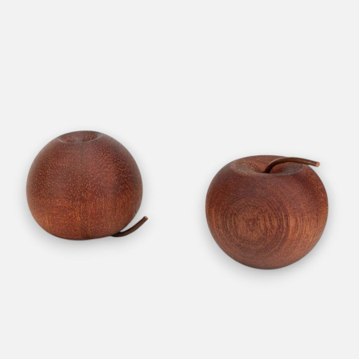 AromaApfel – 2 Stück Handgefertigte Diffusoren aus Naturholz für ätherische Öle
