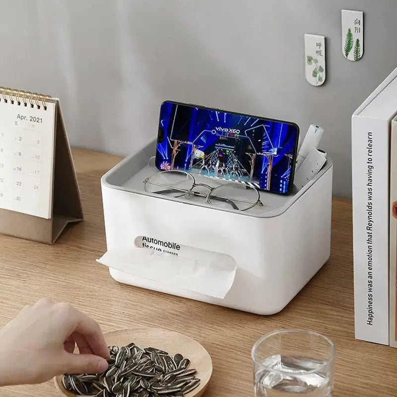 Haltbare Multifunktionale Taschentuchbox mit Aufbewahrungsfächern Mivoza Deutschland