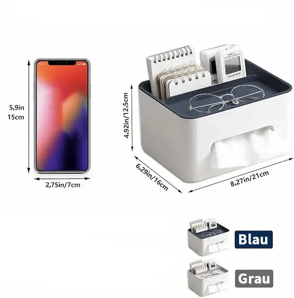 Haltbare Multifunktionale Taschentuchbox mit Aufbewahrungsfächern Mivoza Deutschland