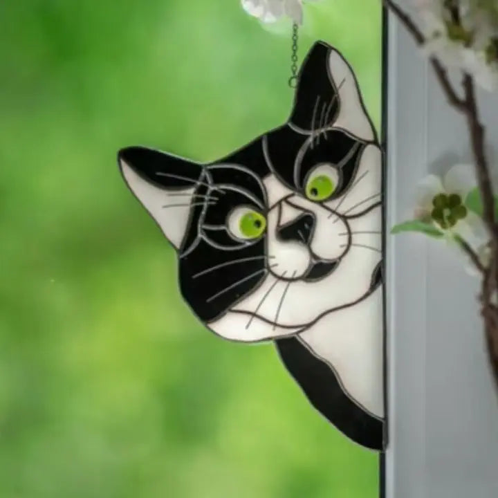 Handgefertigter Katzen-Suncatcher – Fensterdeko mit Stil Mivoza Deutschland