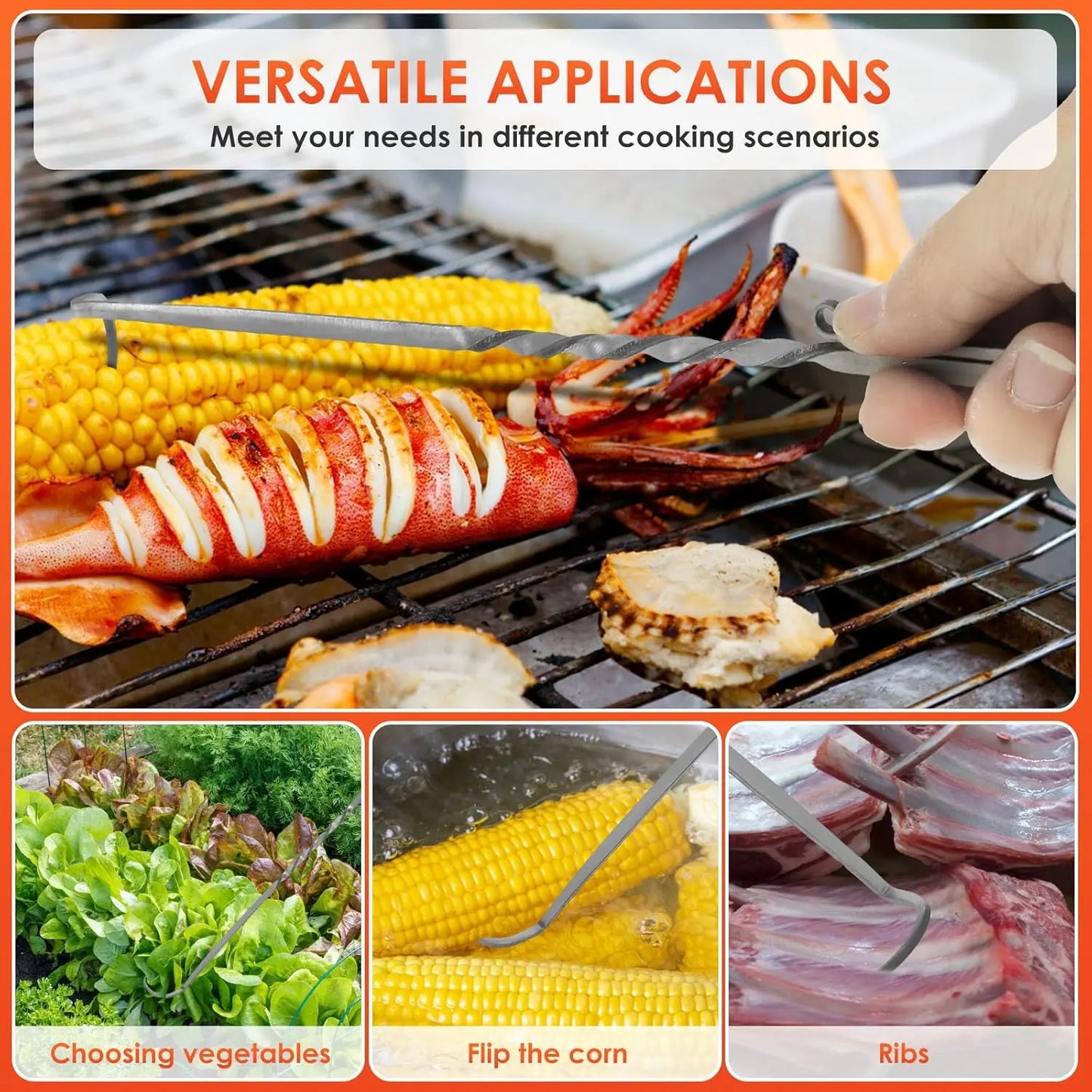 Handgeschmiedeter Grillwender – Sicheres Wenden am Grill Mivoza Deutschland