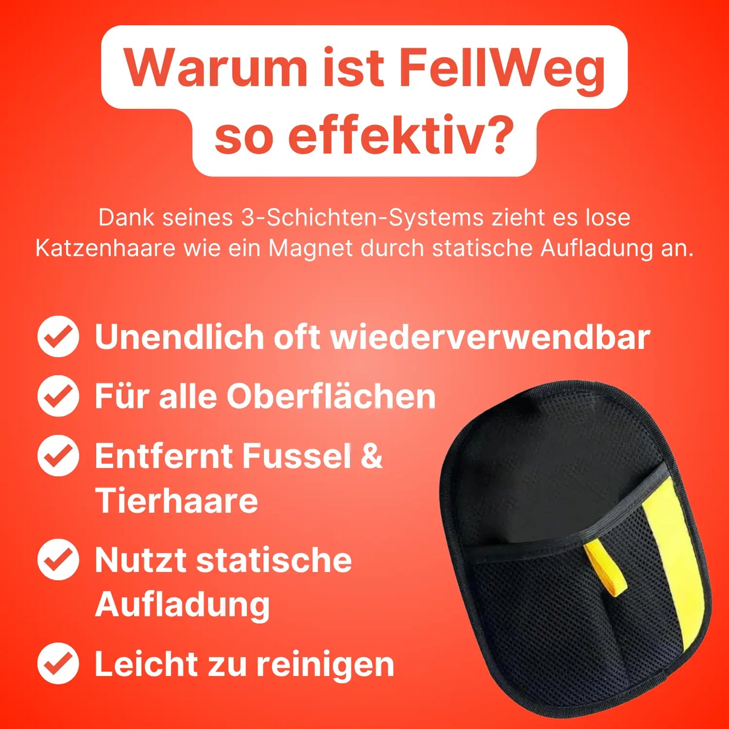 Handschuh zur Entfernung von Tierhaaren — Wiederverwendbares Pflegetool mit atmungsaktivem Sitz Mivoza Deutschland