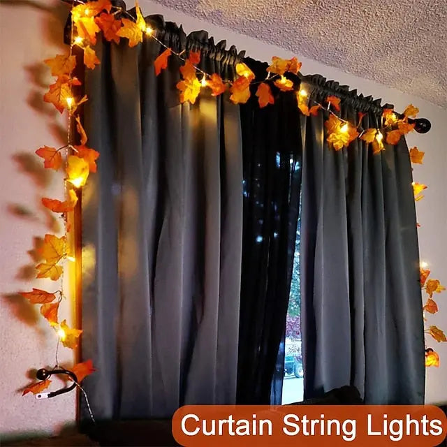 Herbst Ahornblatt LED-Lichterkette — Warmes Licht & gemütliche Stimmung Mivoza Deutschland