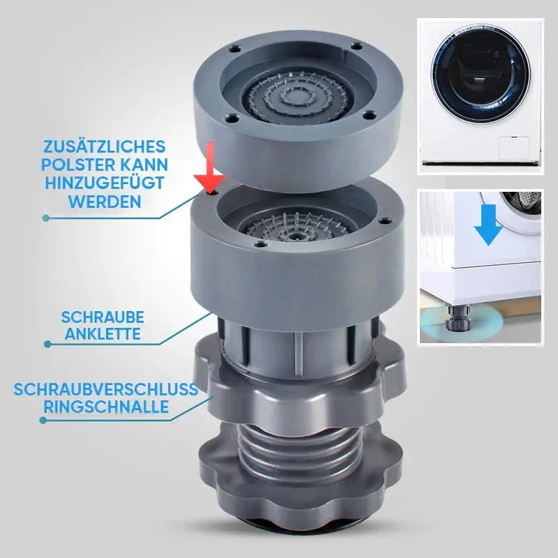 Höhenverstellbare Anti-Vibrationspads für Waschmaschinen – 4er-Set Mivoza Deutschland