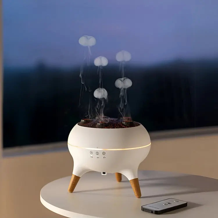 Jellyfish Mist Diffuser — Aromatherapie mit farbigen Lichteffekten (Europäischer Steckertyp) Mivoza Deutschland