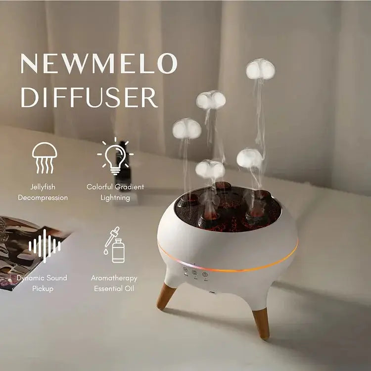 Jellyfish Mist Diffuser — Aromatherapie mit farbigen Lichteffekten (Europäischer Steckertyp) Mivoza Deutschland