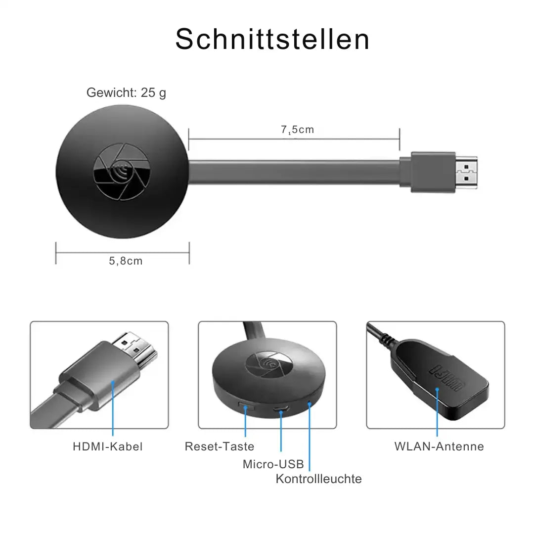 Kabelloser HD-Mirror-Adapter Mivoza Deutschland