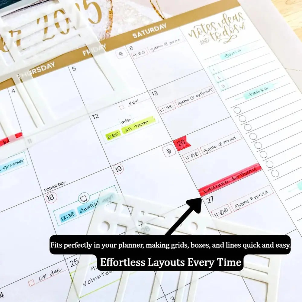 Kalender-Planer-Schablone — Für Tagebuch, Studium & Arbeitsplaner Mivoza Deutschland