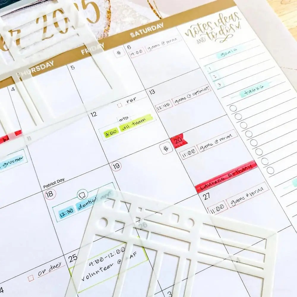 Kalender-Planer-Schablone — Für Tagebuch, Studium & Arbeitsplaner Mivoza Deutschland