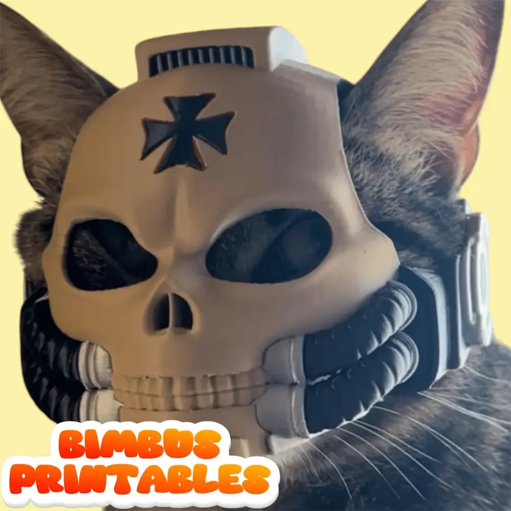 Katze Totenkopf Helm — Leichte Sci-Fi Haustier-Rüstung für Cosplay Mivoza Deutschland