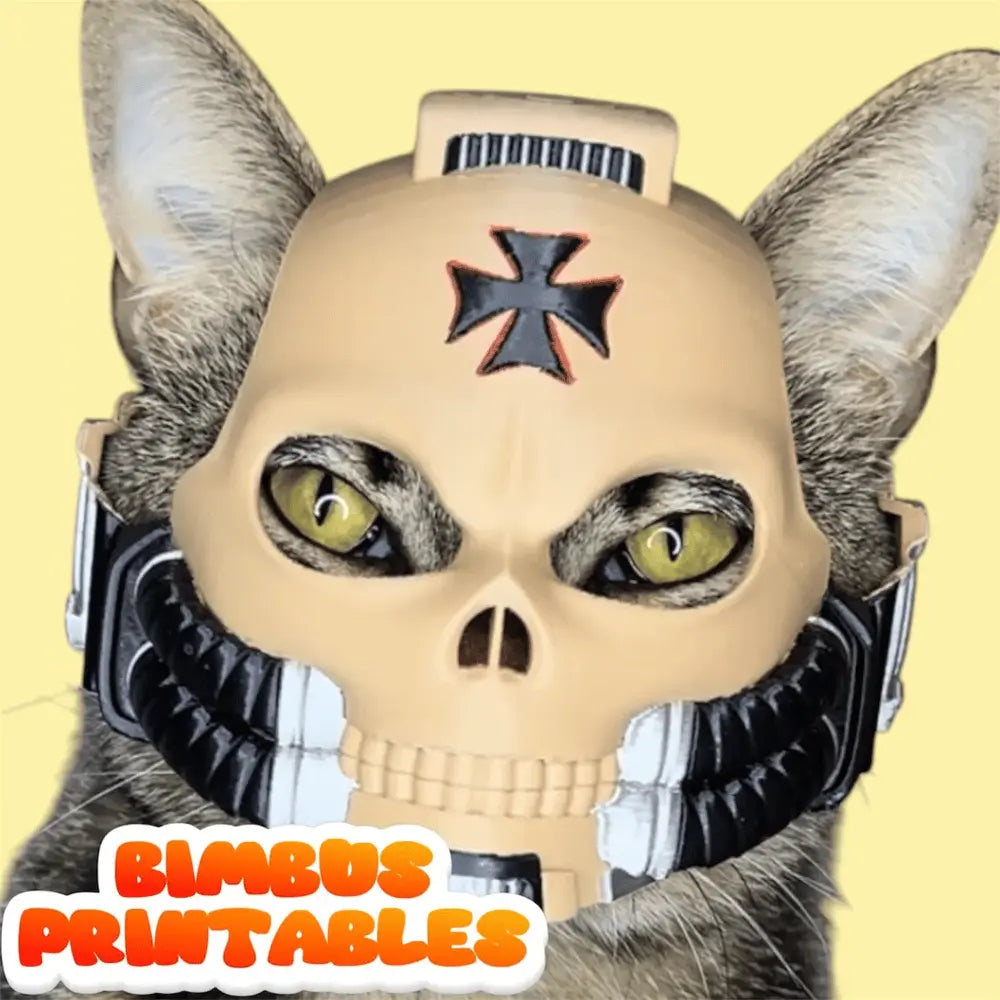 Katze Totenkopf Helm — Leichte Sci-Fi Haustier-Rüstung für Cosplay Mivoza Deutschland