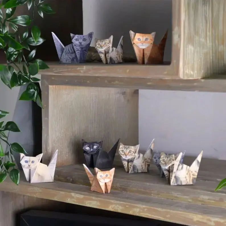 Katzen Origami Faltpapier — Perfekt für Partys, Unterricht & DIY-Deko Mivoza Deutschland
