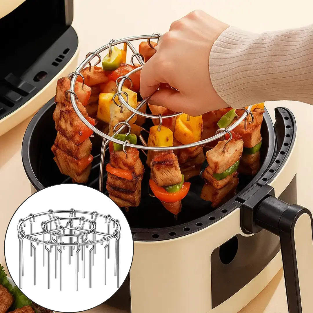 Kebab-Grill für Heißluftfritteusen – Gleichmäßiges Garen & BBQ-Genuss Mivoza Deutschland