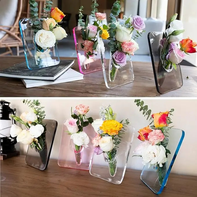 Klarer Acryl-Bilderrahmen-Vase – Elegante Wohnkultur für Einzelstämme Mivoza Deutschland
